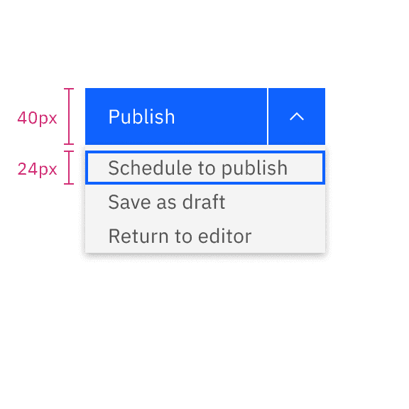 Do not mix the height of the menu buttons and the menu